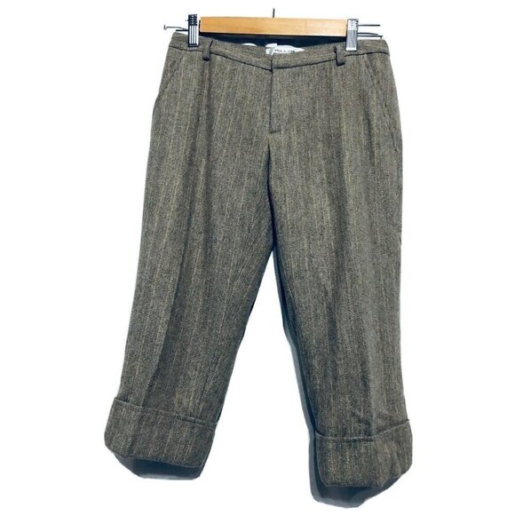 Paul And Joe For Target Size Small Womens Juniors 1 Brown Wool Cropped Pants - Picture 2 of 4